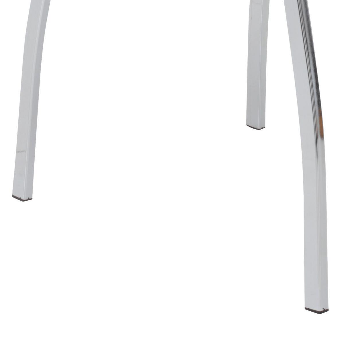 StuhL-Set Andrea Grau 4er-Set - Chromfarben/Weiß, MODERN, Textil/Metall (43/100/64cm) - MID.YOU