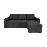 Kutna Garnitura Turin - boje grafita/crna, Design, drvni materijal/drvo (239/87/160cm) - Modern Living