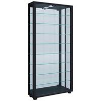 Hängevitrine Vitrosa ca. 59x114x18 cm Schwarz - Schwarz, MODERN, Glas/Holzwerkstoff (59/114,3/18cm) - MID.YOU