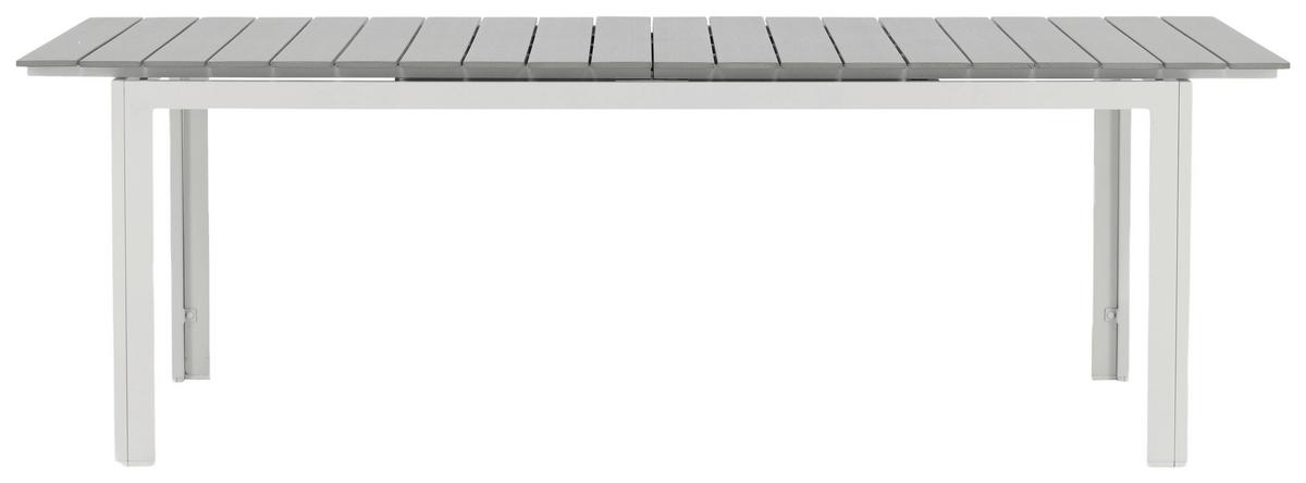 GARTENTISCH LEVELS - Weiß/Grau, KONVENTIONELL, Metall (229/100/75cm) - Gardenson