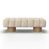 SITTBÄNK ALINA - cremefärgad/naturfärgad, Modern, trämaterial/trä (140/45/45cm) - Bessagi Home
