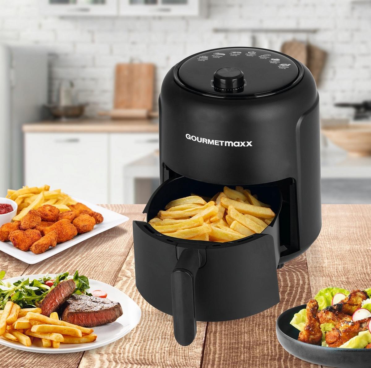 FRYTKOWNICA BEZTŁUSZCZOWA 12251 - czarny, Basics, tworzywo sztuczne (30,4/22,8/27,9cm) - GOURMETMAXX