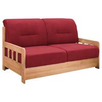 Schlafsofa Camino Holzkorpus Rot/Honig - Rot/Honig, LIFESTYLE, Holz/Textil (154/88/90cm) - Livetastic