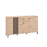 Sideboard Laval Schwarz/Eiche Artisan - Schwarz/Eiche Artisan, MODERN, Holzwerkstoff/Kunststoff (157/90/40cm) - P & B