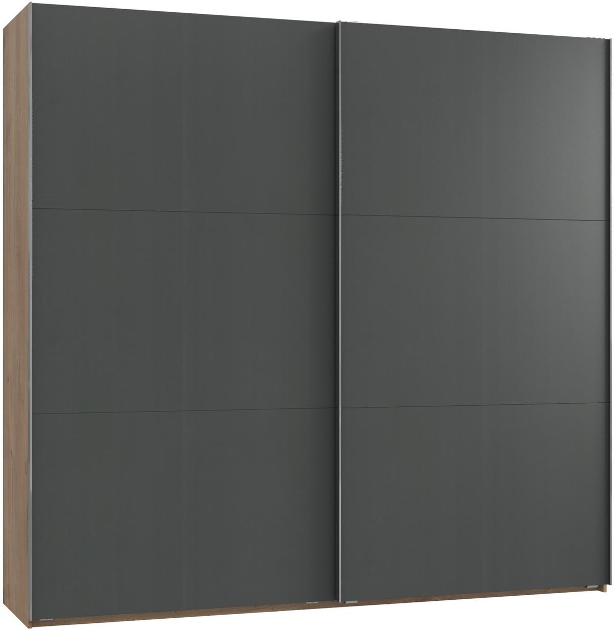 Ormar S Kliznim Vratima Level 36 A - boje grafita/boje hrasta, Moderno, drvni materijal (250/236/65cm) - Modern Living