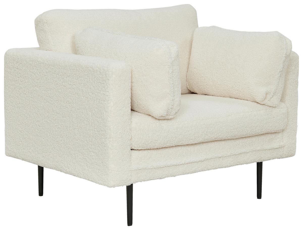 SESSEL BOOM - Schwarz/Weiß, Design, Textil/Metall (110/84/86cm) - Livetastic