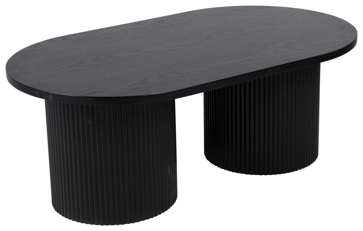 STOLIK KAWOWY KRETA - czarny, Design, materiał drewnopochodny/drewno (120/45/70cm) - Livetastic