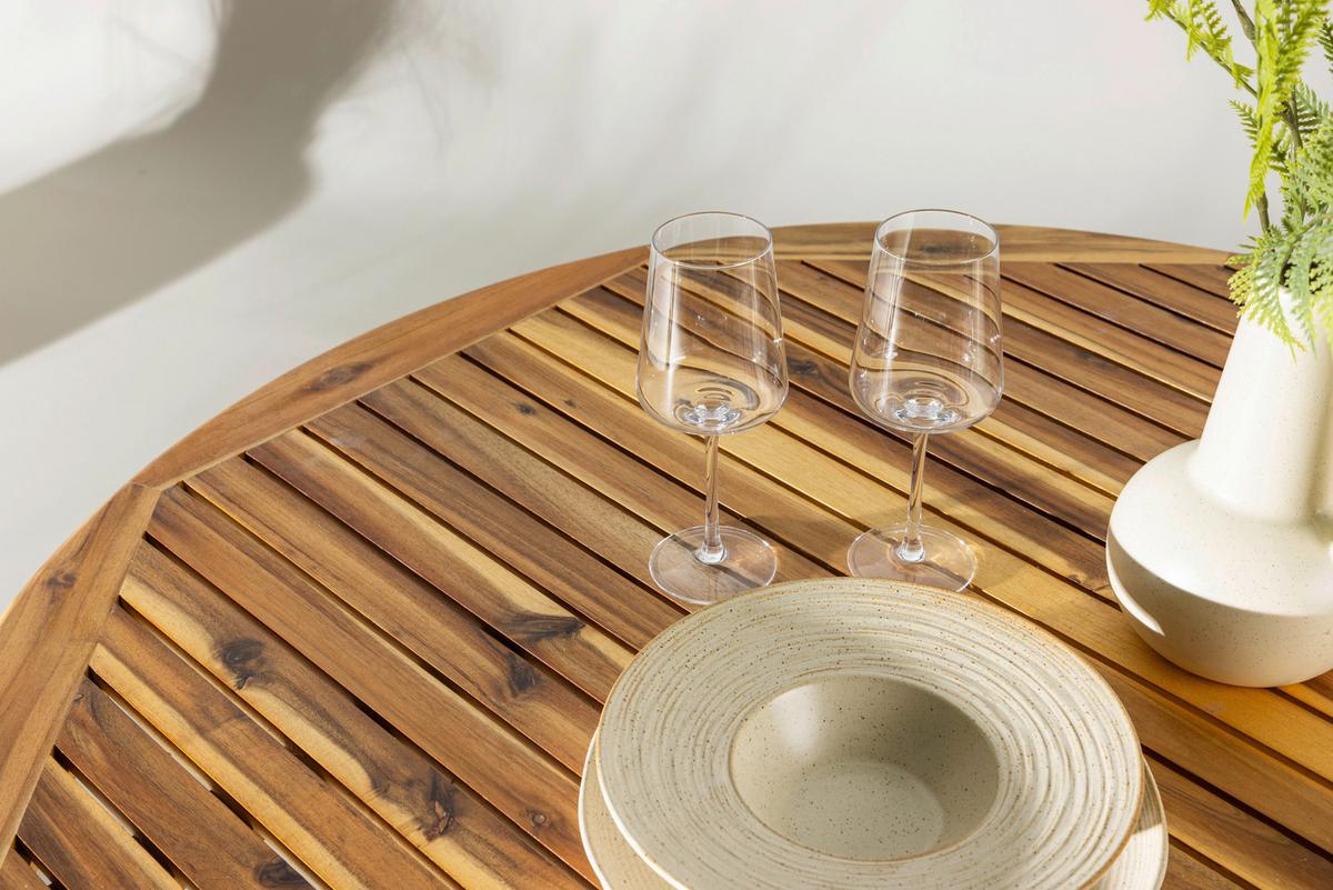 Gartentisch Lumpur ca. 120x120x75 cm Akazie - Akaziefarben, KONVENTIONELL, Holz (120/120/75cm) - Gardenson