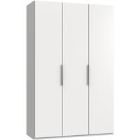Drehtürenschrank Level 36A ca. 150x236x58 cm Weiß - Chromfarben/Weiß, MODERN, Holzwerkstoff (150/236/58cm) - MID.YOU