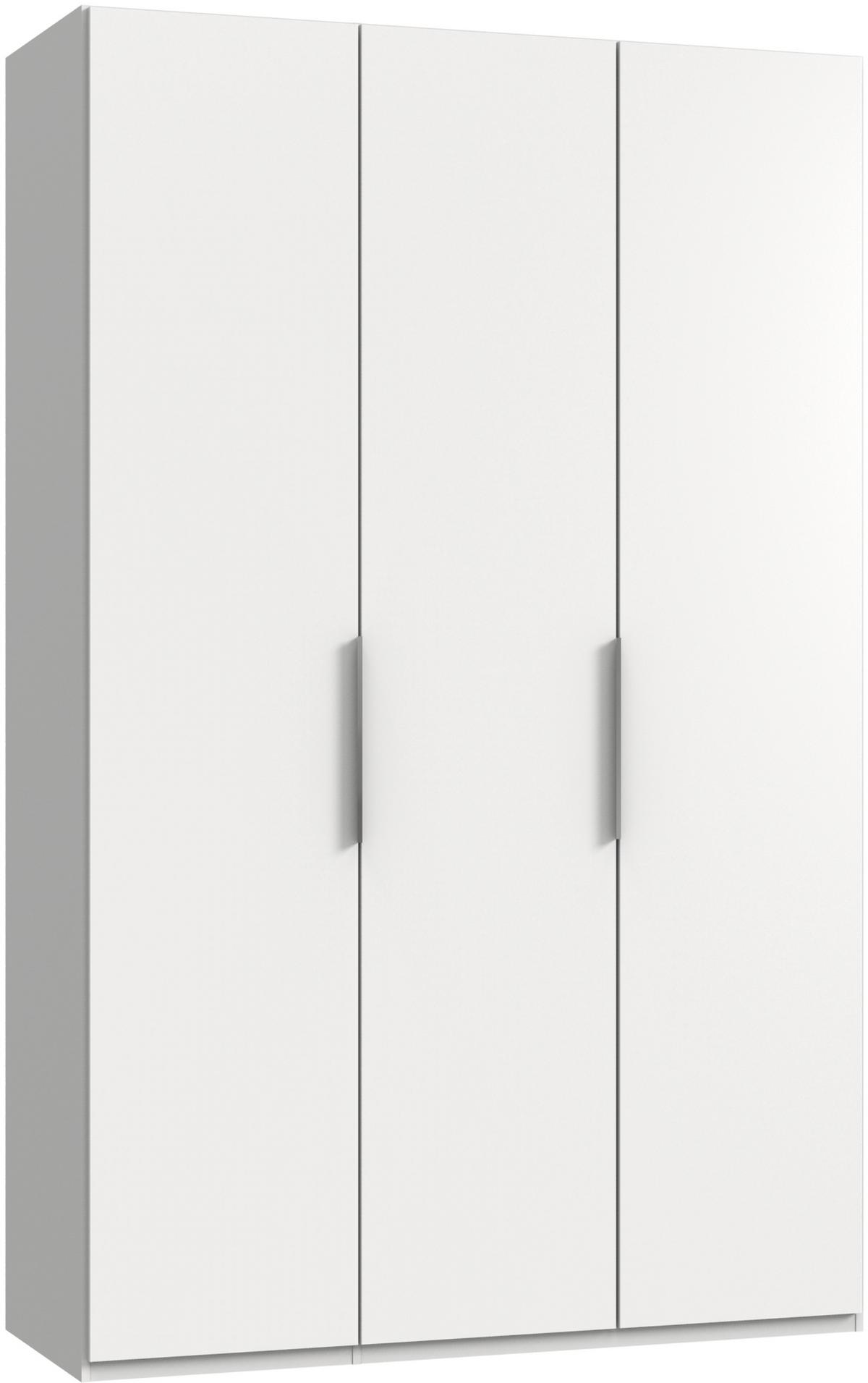 Drehtürenschrank Level 36A ca. 150x236x58 cm Weiß - Chromfarben/Weiß, MODERN, Holzwerkstoff (150/236/58cm) - MID.YOU