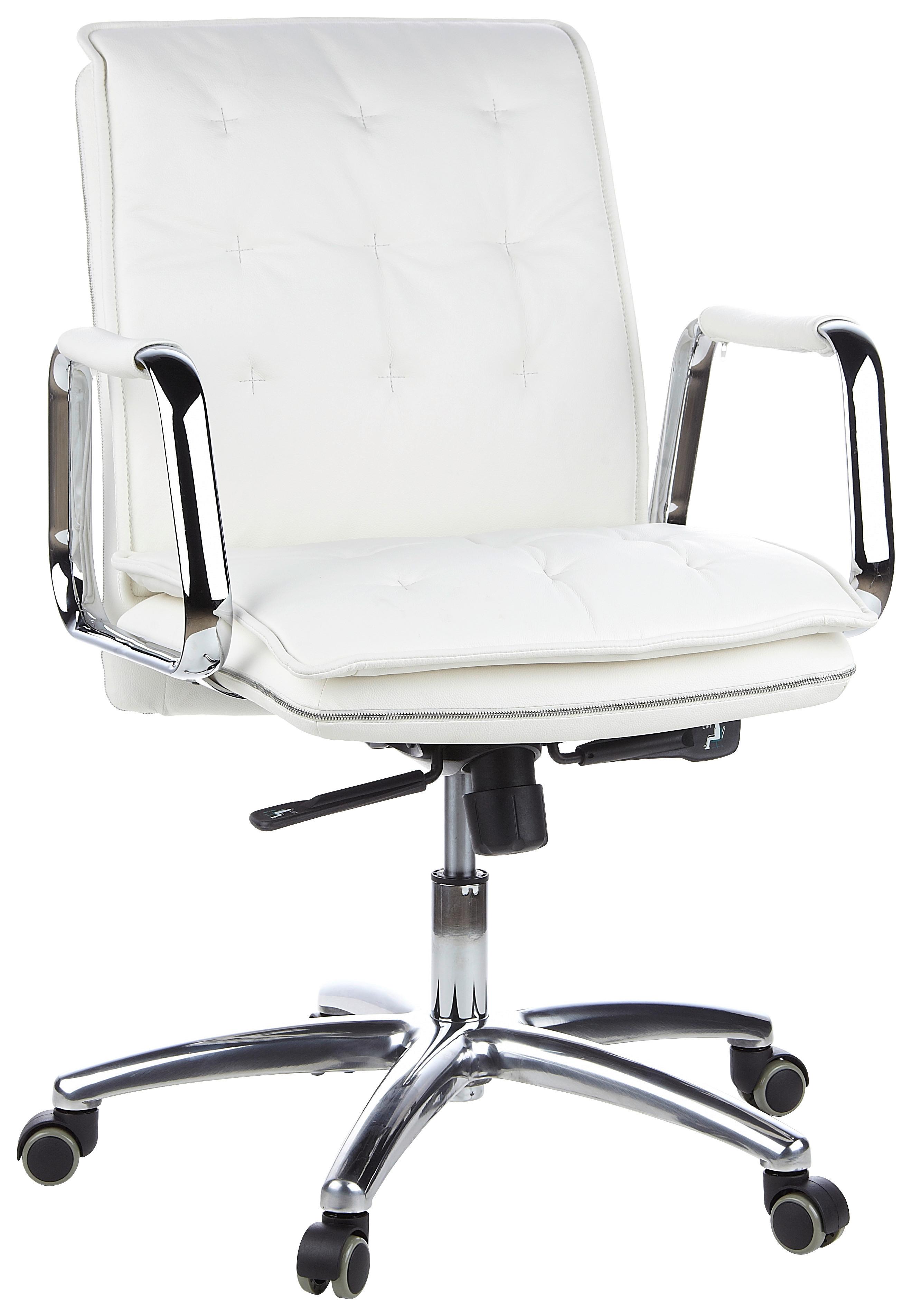 Pisarniški Stol Villa 10, Krem Barva - srebrne barve/krem barve, Basics, kovina/umetna masa (60/109/48cm) - MID.YOU