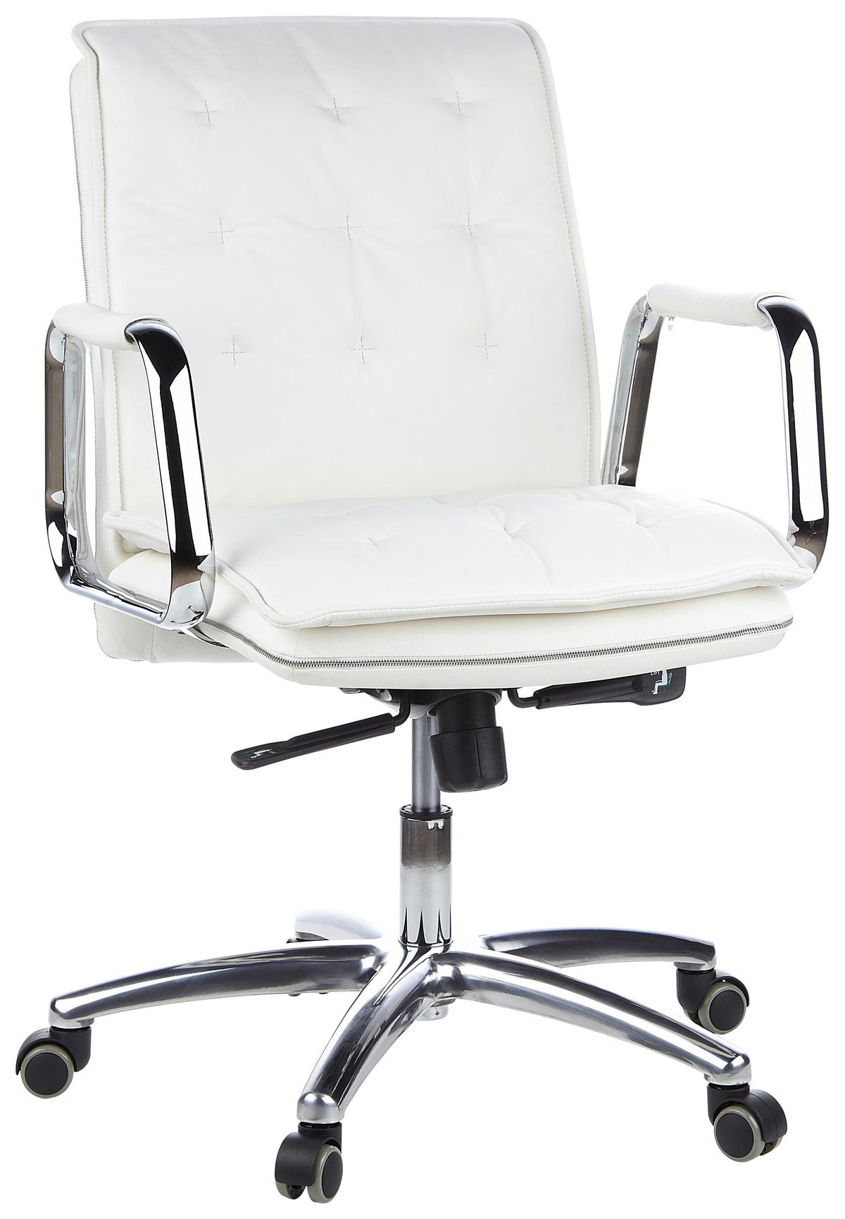 Pisarniški Stol Villa 10, Krem Barva - srebrne barve/krem barve, Basics, kovina/umetna masa (60/109/48cm) - MID.YOU