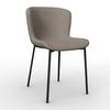 STOEL NOEMIE - Bruin/Zwart, Modern, Hout/Textiel (49/81/54cm) - Bessagi Home