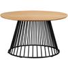 TABLE BASSE NICA - noir/couleur chêne, MODERN, métal/bois (70/70/40cm) - Mömax