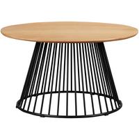 Stolić Nica - boje hrasta/crna, Moderno, drvo/metal (70/70/40cm) - Modern Living