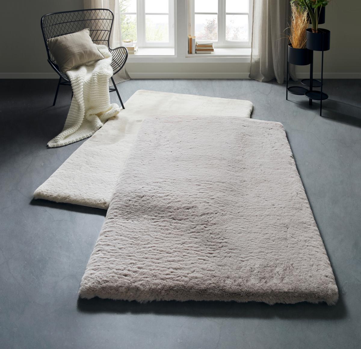 Műszőrme Melanie - szürke, Romantik / Landhaus, textil (80/150cm) - Modern Living