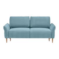 Trosjed Custom - prirodne boje/boje petroleja, Moderno, tekstil/drvo (183/85/92cm) - Mömax