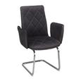 Armlehnstuhl in Grau - Edelstahlfarben/Grau, MODERN, Textil/Metall (61/92.5/68cm) - Premium Living Armlehnstuhl in Grau - Edelstahlfarben/Grau, MODERN, Textil/Metall (61/92.5/68cm) - Premium Living