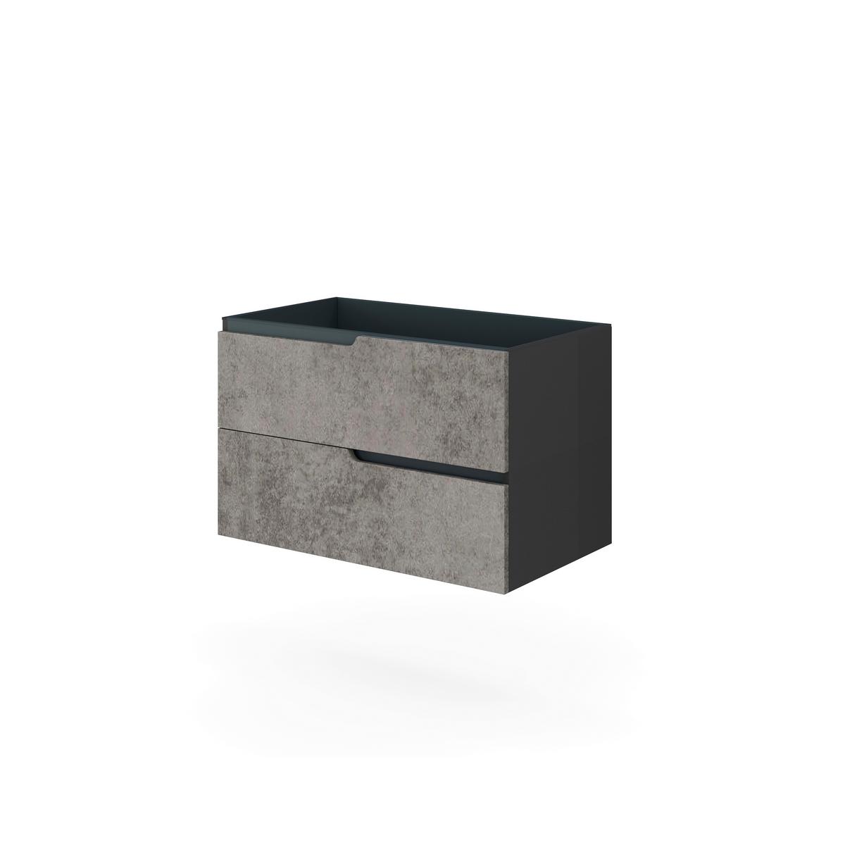 Element Ispod Umivaonika Winter - siva/crna, Moderno, drvni materijal (80/51/46cm)