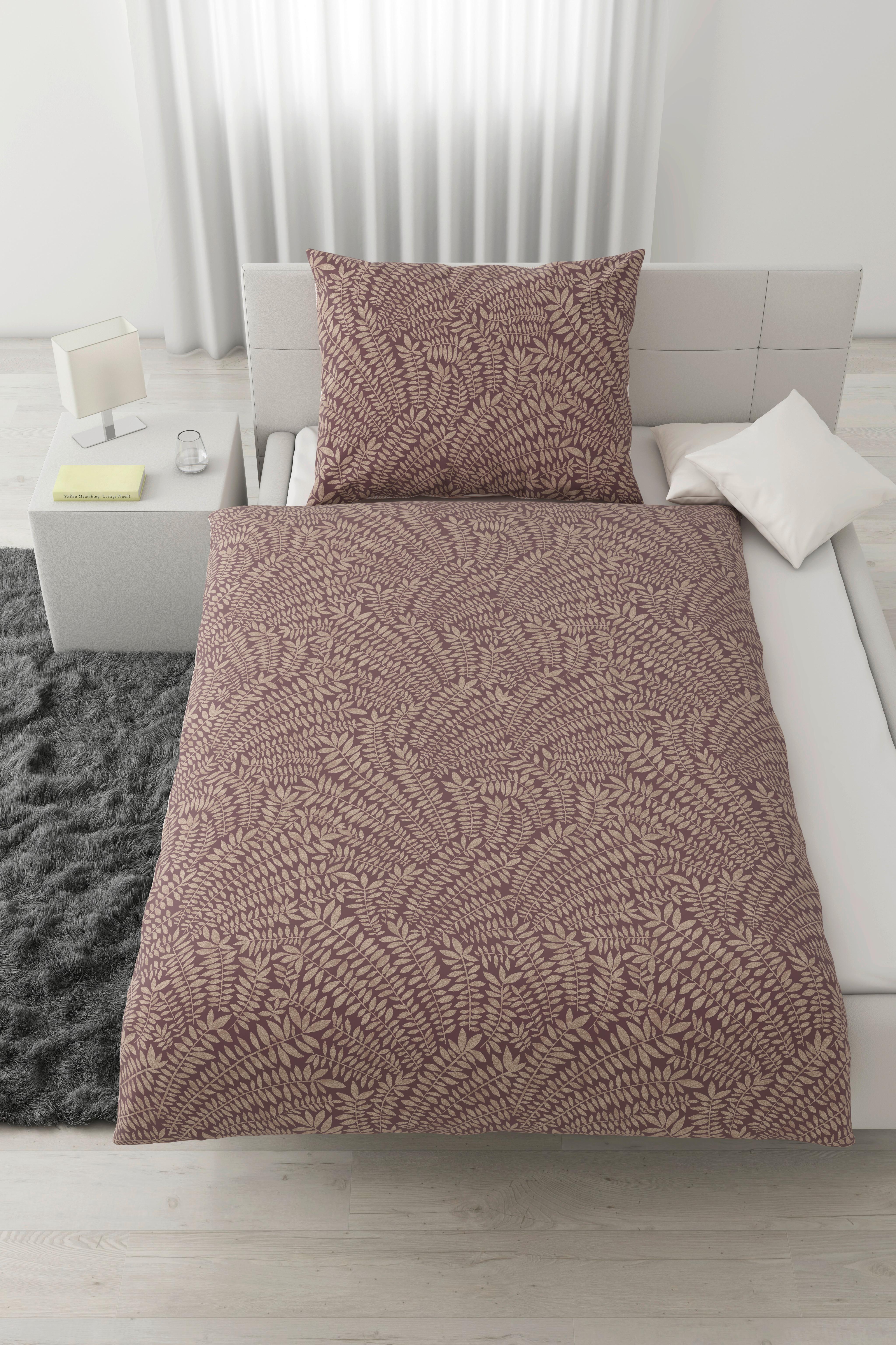 Posteljnina Lorita - sivovijolična, tekstil (140/200cm) - Modern Living