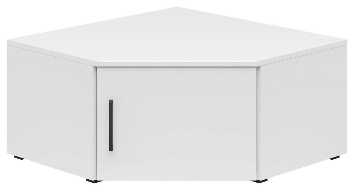 Aufsatzschrank Multistauraum Weiss - Weiss/Schwarz, Modern, Holzwerkstoff/Kunststoff (71,5/35/71,5cm) - Premium Living