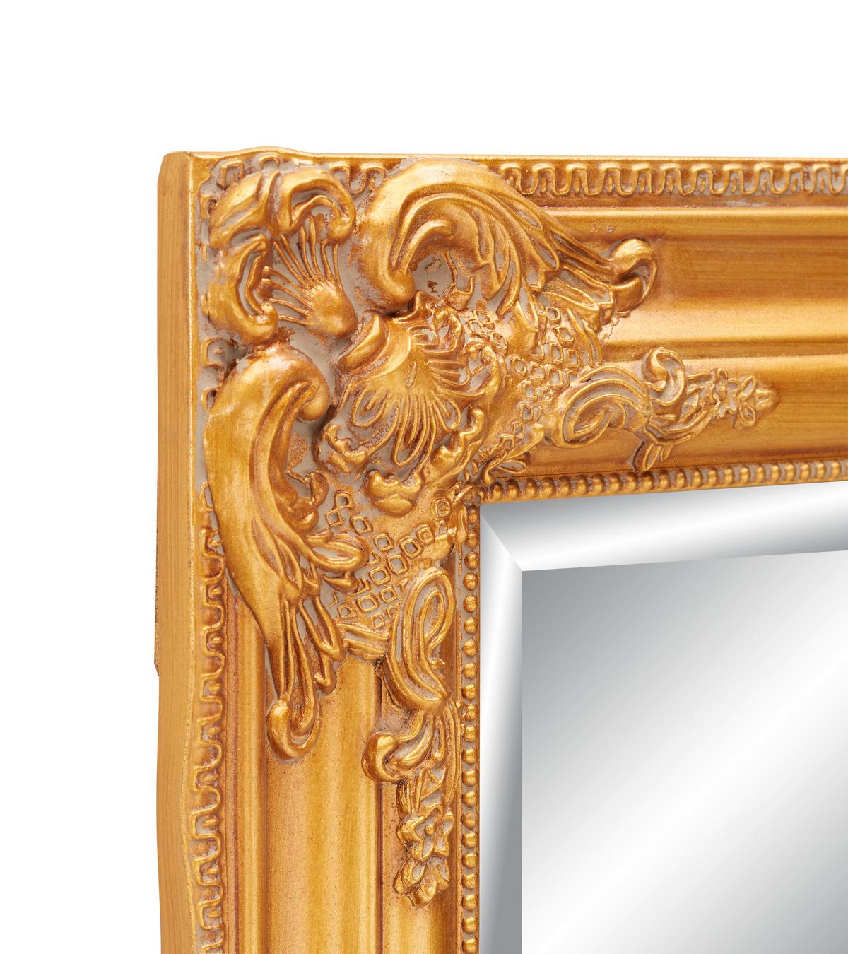 Oglindă de perete Barock - argintiu/auriu, Romantik / Landhaus, sticlă/lemn (72/162/3cm) - Modern Living