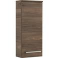 Oberschrank Walnussfarben - Chromfarben/Walnussfarben, MODERN, Glas/Holzwerkstoff (31/71/16cm) - Premium Living