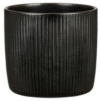 Kaspó Ebano Átm./ma.: Kb. 18/16cm - fekete, kerámia (18/16cm)
