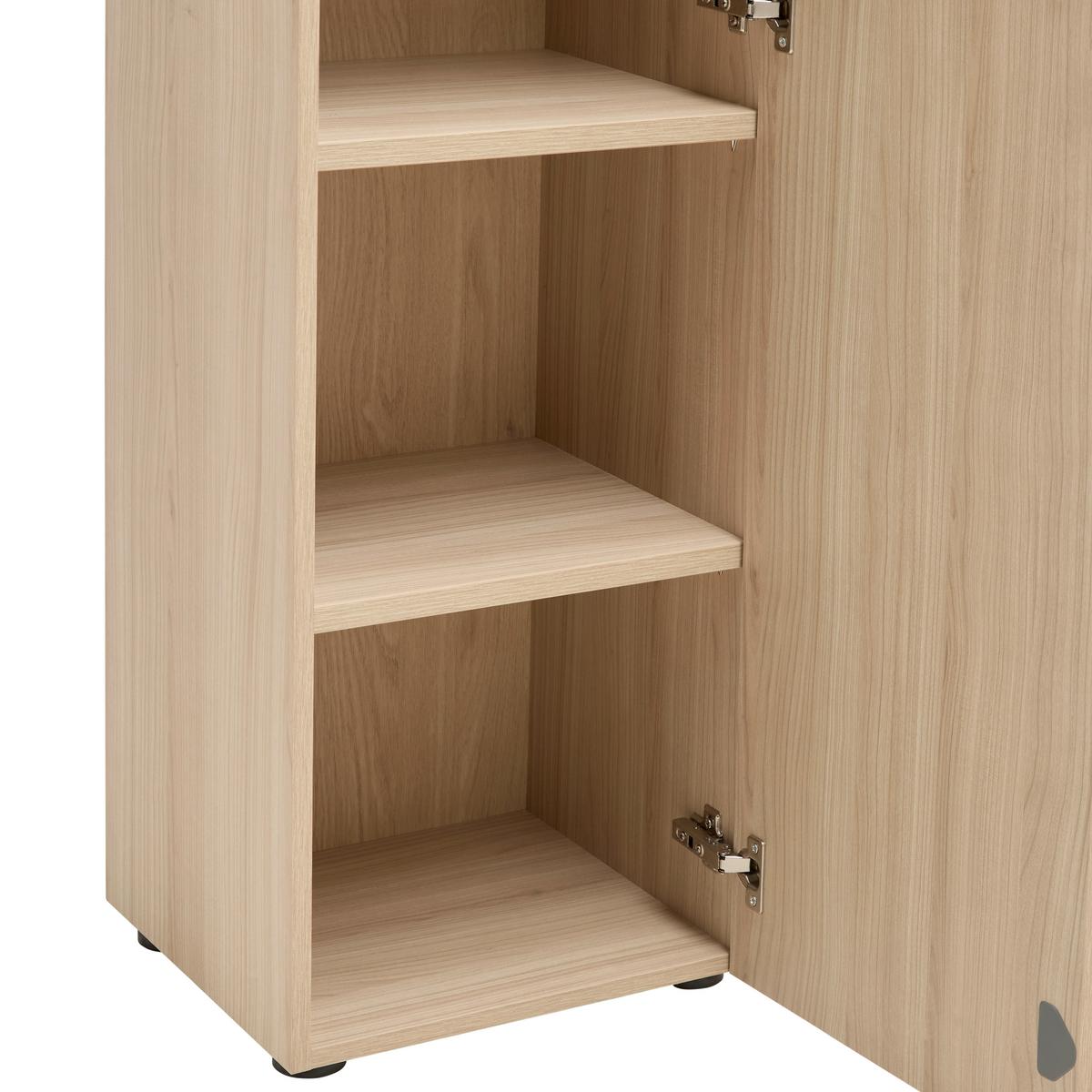 Schranksystem Siena Kaschmir/Eichefarben - Kaschmir/Chromfarben, MODERN, Holzwerkstoff/Metall (40/198/38cm) - Mömax