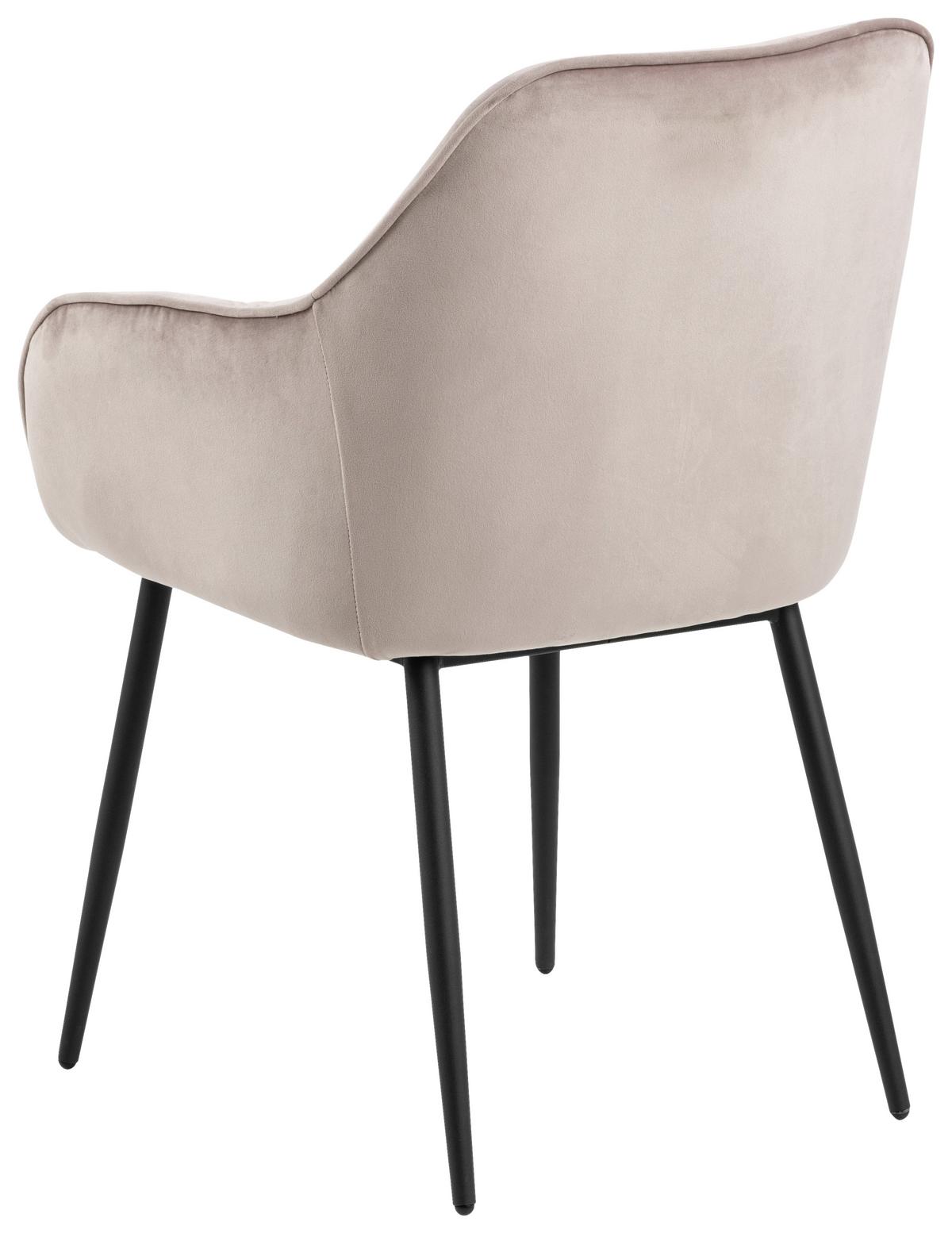 KRZESŁO Z PODŁOKIETNIKAMI BROOKE -TREND- - różowy/czarny, Trend, metal/tkanina (58/83/55cm) - Livetastic