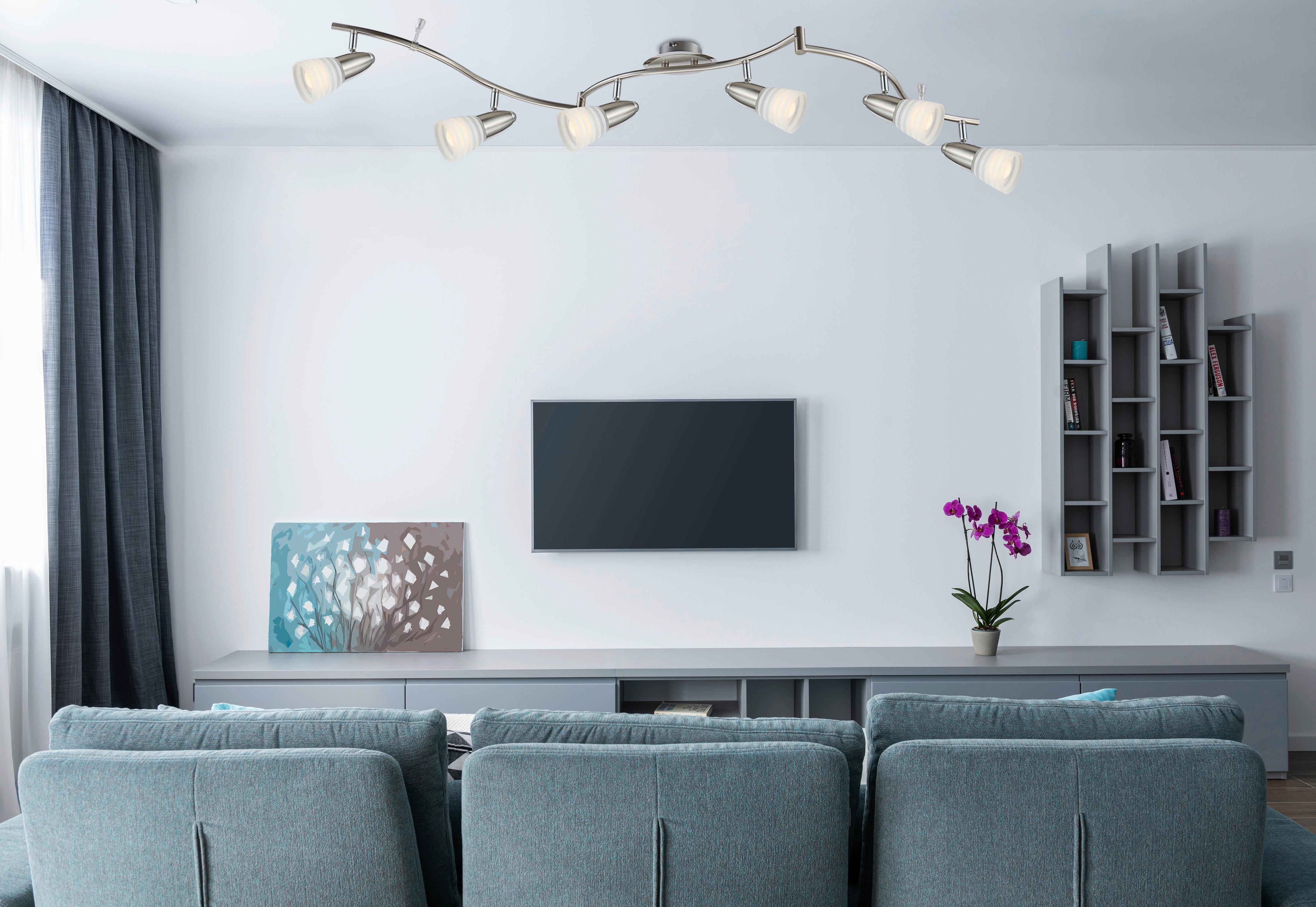 LED-Strahler Caleb in Opal max. 4 Watt - Basics, Glas/Metall (145/27,5/18,5cm) - Globo