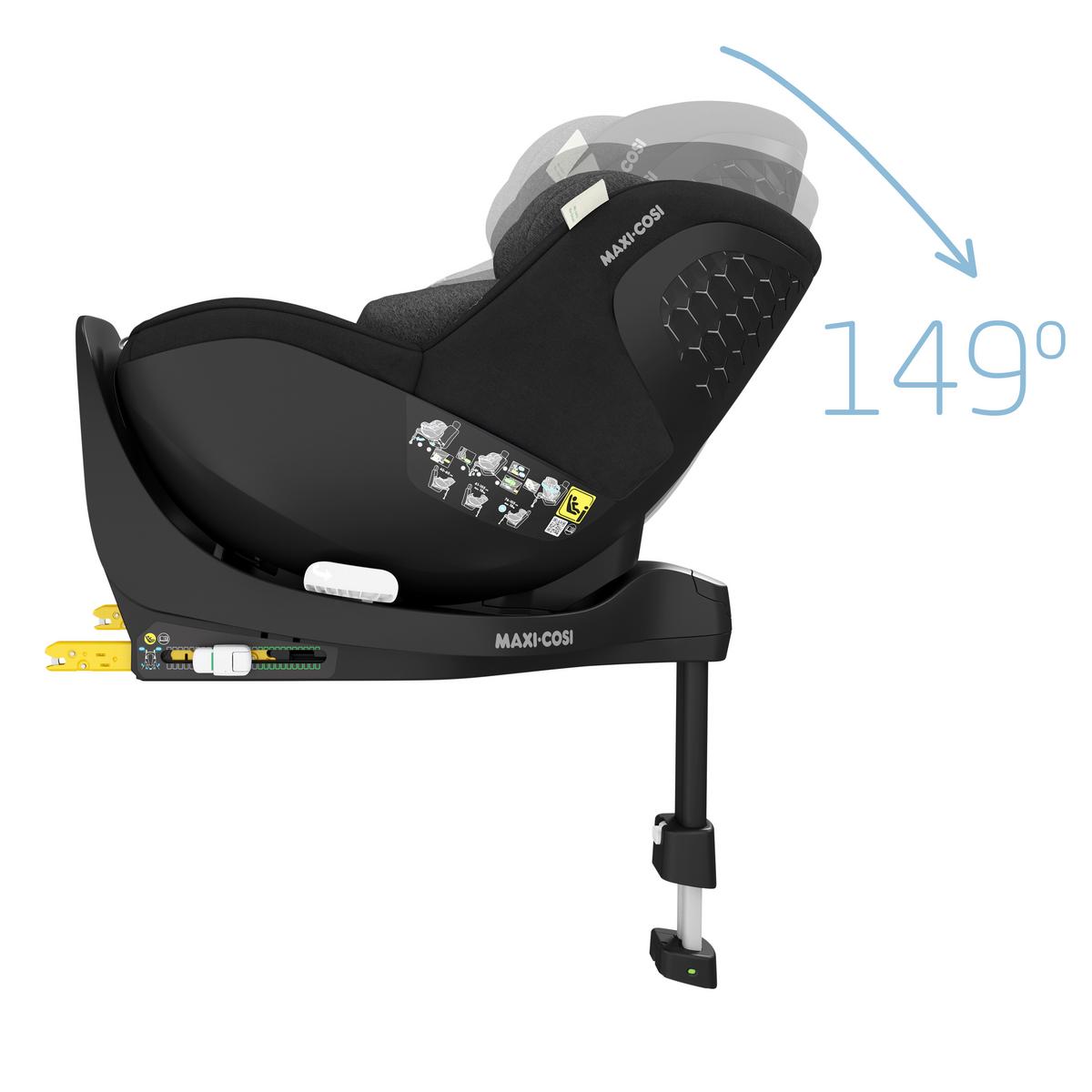 DZIECIĘCY FOTELIK SAMOCHODOWY 8515671110 MICA PRO ECO - czarny, Basics, tworzywo sztuczne/metal (44,2/64,8/68,3cm) - Maxi-Cosi