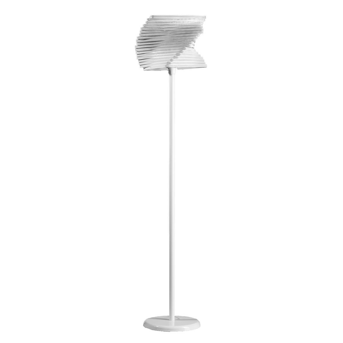 Stehleuchte Bianco Weiß max. 22 Watt - Weiß, Design, Metall (40/170cm)