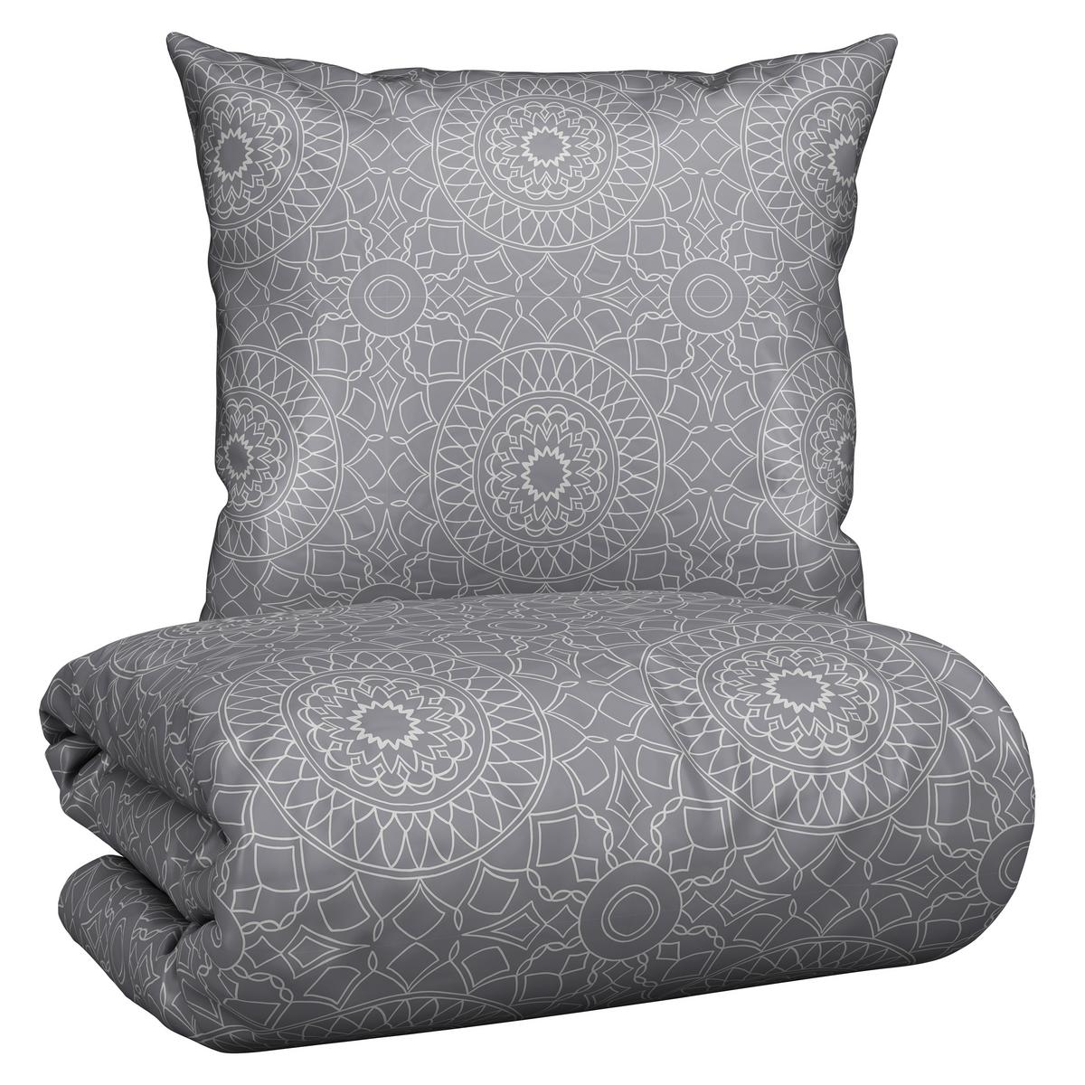 Bettwäsche Elisa in Grau ca. 135x200cm - Beige, MODERN, Textil (135/200cm) - Premium Living