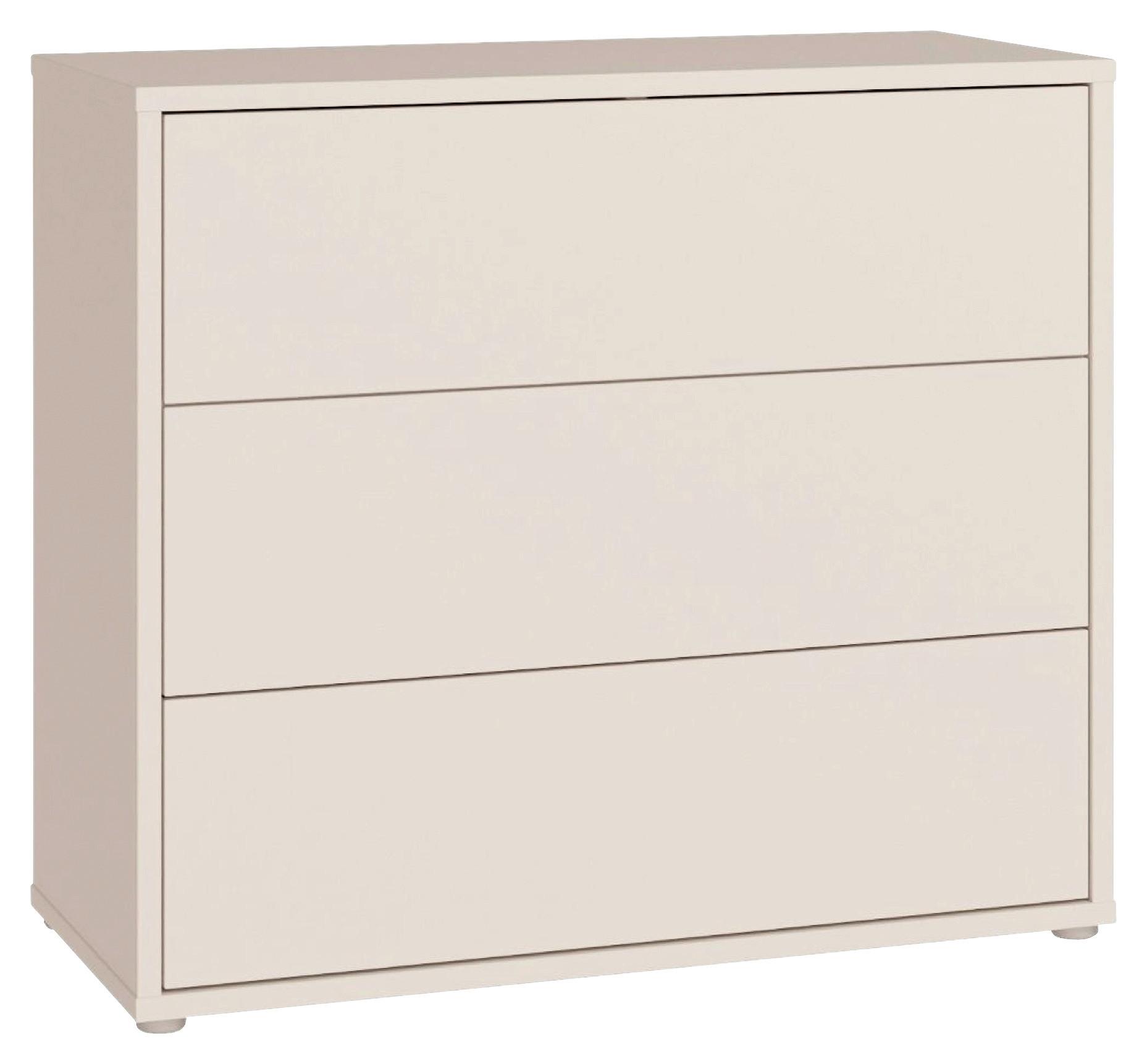 Komoda Alice, Peščena Barva - srebrne barve/peščene barve, Trend, umetna masa/leseni material (95/83/42cm) - Carryhome