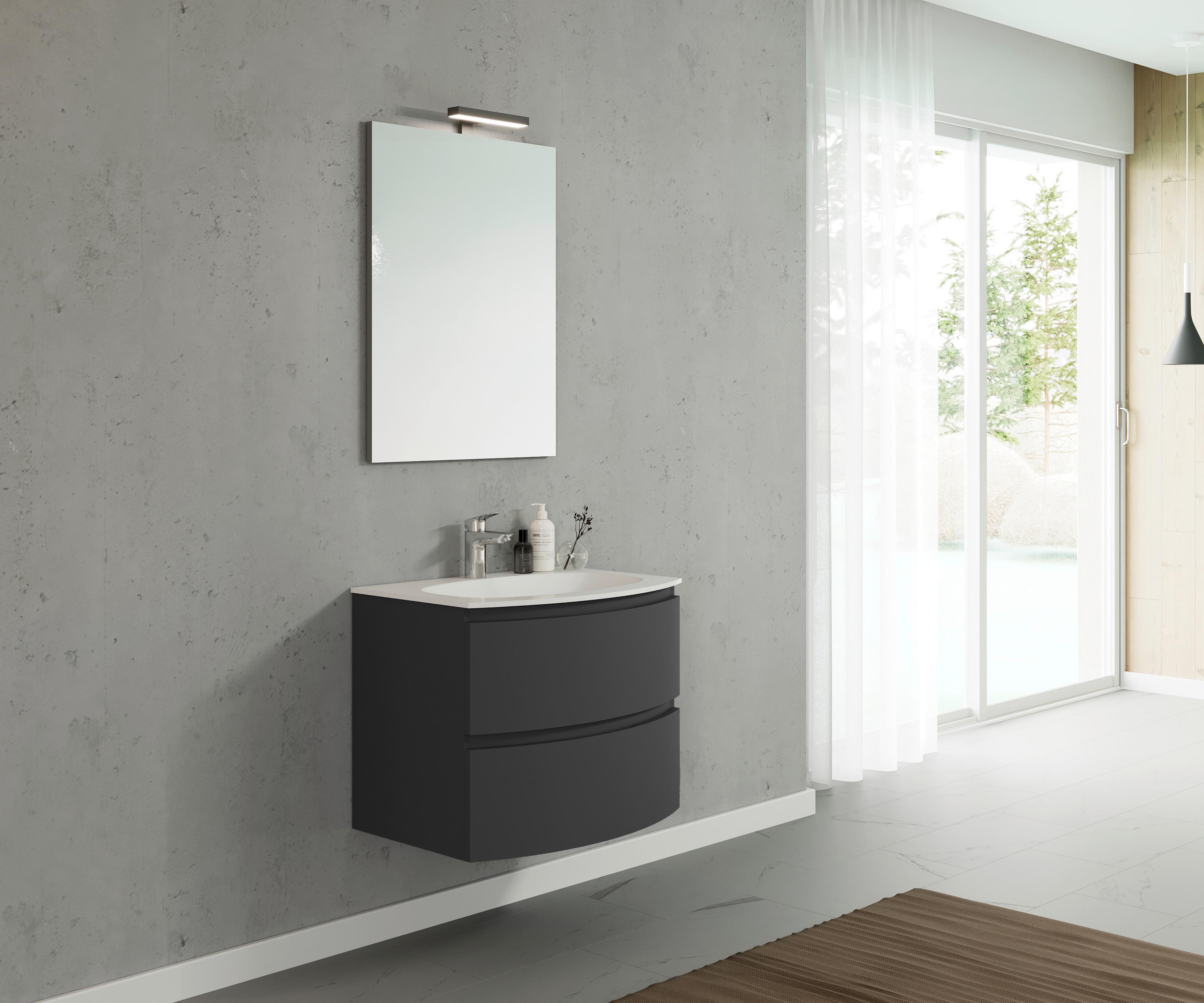 Element Ispod Umivaonika Armonia - bijela/crna, Moderno, drvni materijal/prirodni materijali (70/56/49cm)