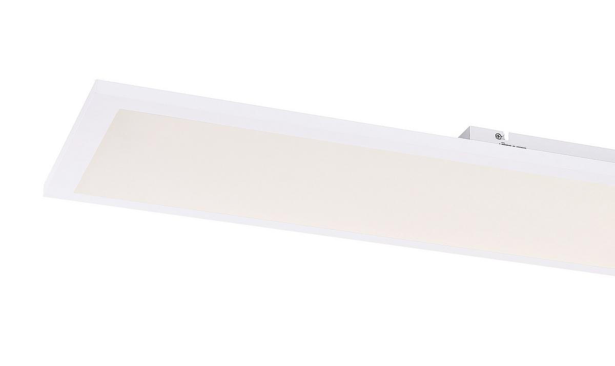 LED-Deckenleuchte Rosi max. 40 Watt - Opal/Weiß, Basics, Kunststoff/Metall (120/30/5,5cm) - Globo