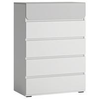 Komoda Flexi - siva visoki sjaj/bijela, Moderno, drvni materijal/plastika (72/102,2/41,6cm) - Premium Living