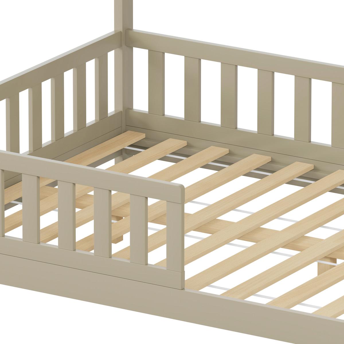 Bodenbett Kids - Beige/Naturfarben, Konventionell, Holz (120/200cm) - Mömax