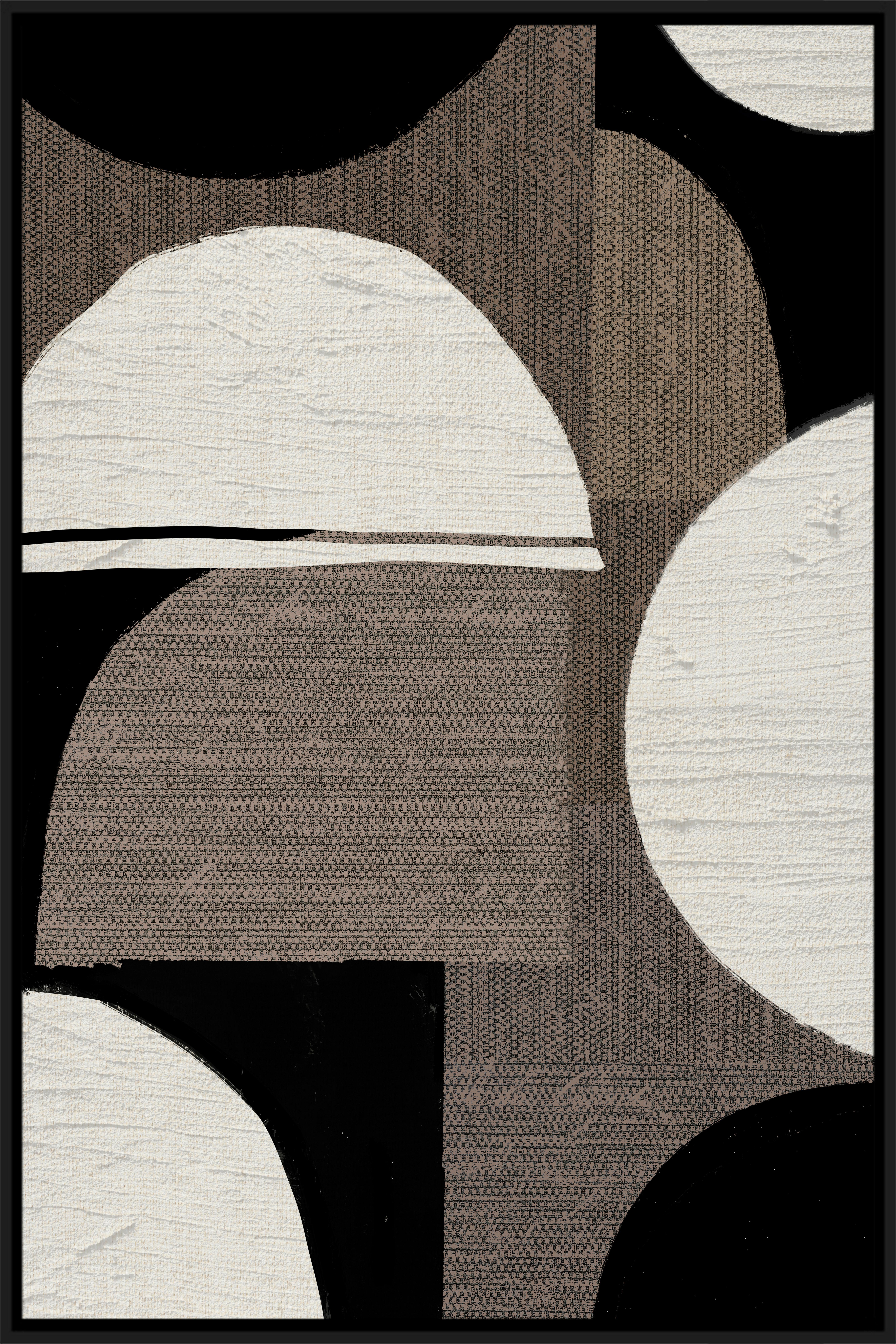 Keilrahmenbild Lotta ca. 60x90cm - Beige/Schwarz, MODERN, Holzwerkstoff/Kunststoff (60cm) - Premium Living