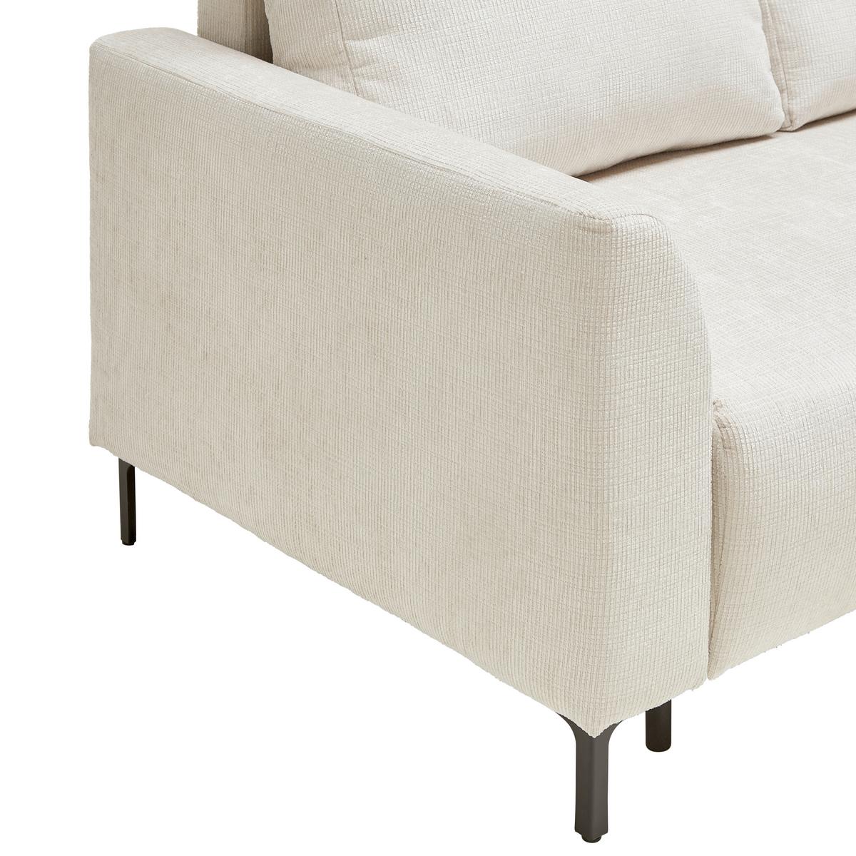 Ecksofa Integra Beige - Beige/Schwarz, Textil/Metall (294/81-93/170cm) - Mömax