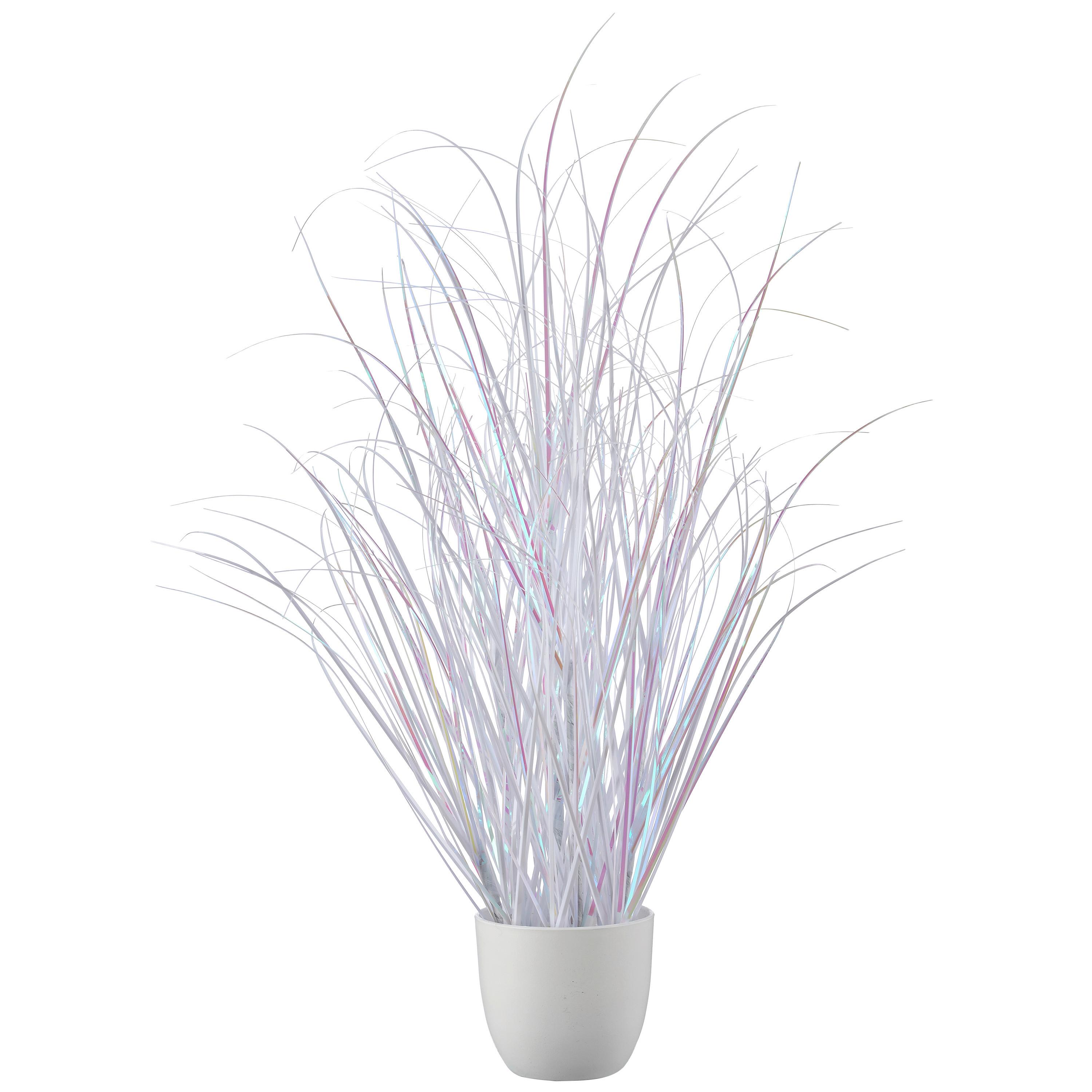 Grasbündel Shiny I Weiß - Weiß, Basics, Kunststoff (57cm) - Mömax
