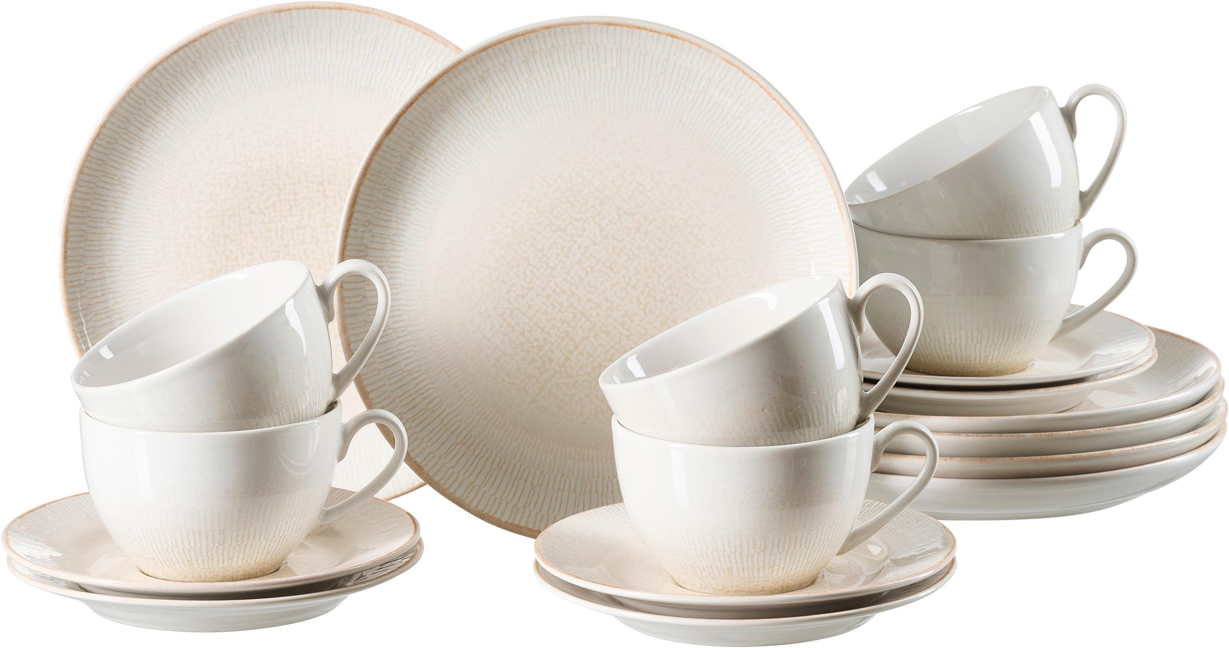 SERWIS KAWOWY 435740 - kremowy/biały, Konventionell, ceramika (28,5/23/19cm) - Ritzenhoff Breker