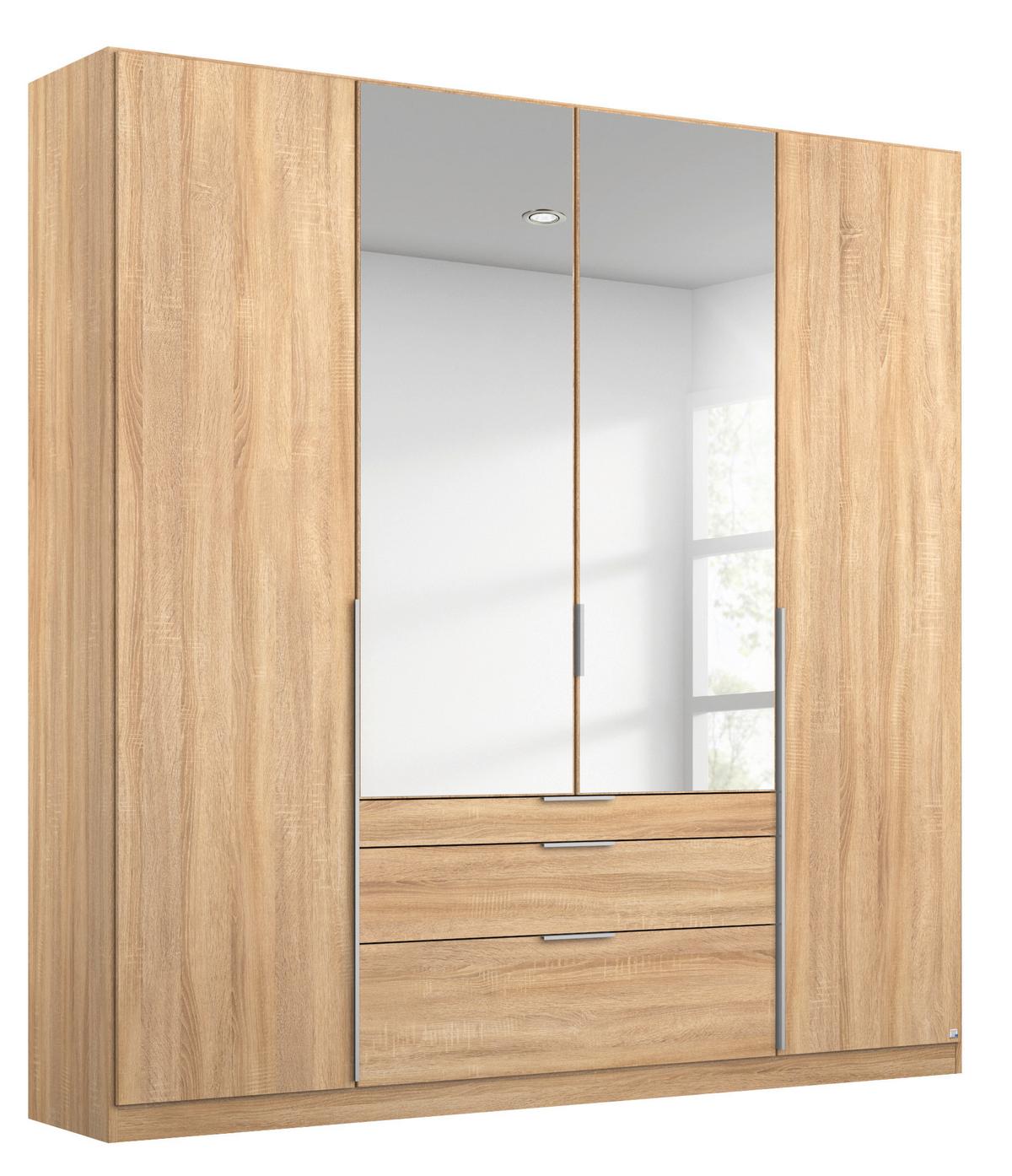 DULAP USI ROTATIVE ALABAMA - stejar Sonoma/argintiu, Modern, material pe bază de lemn (181/229/54cm) - Modern Living