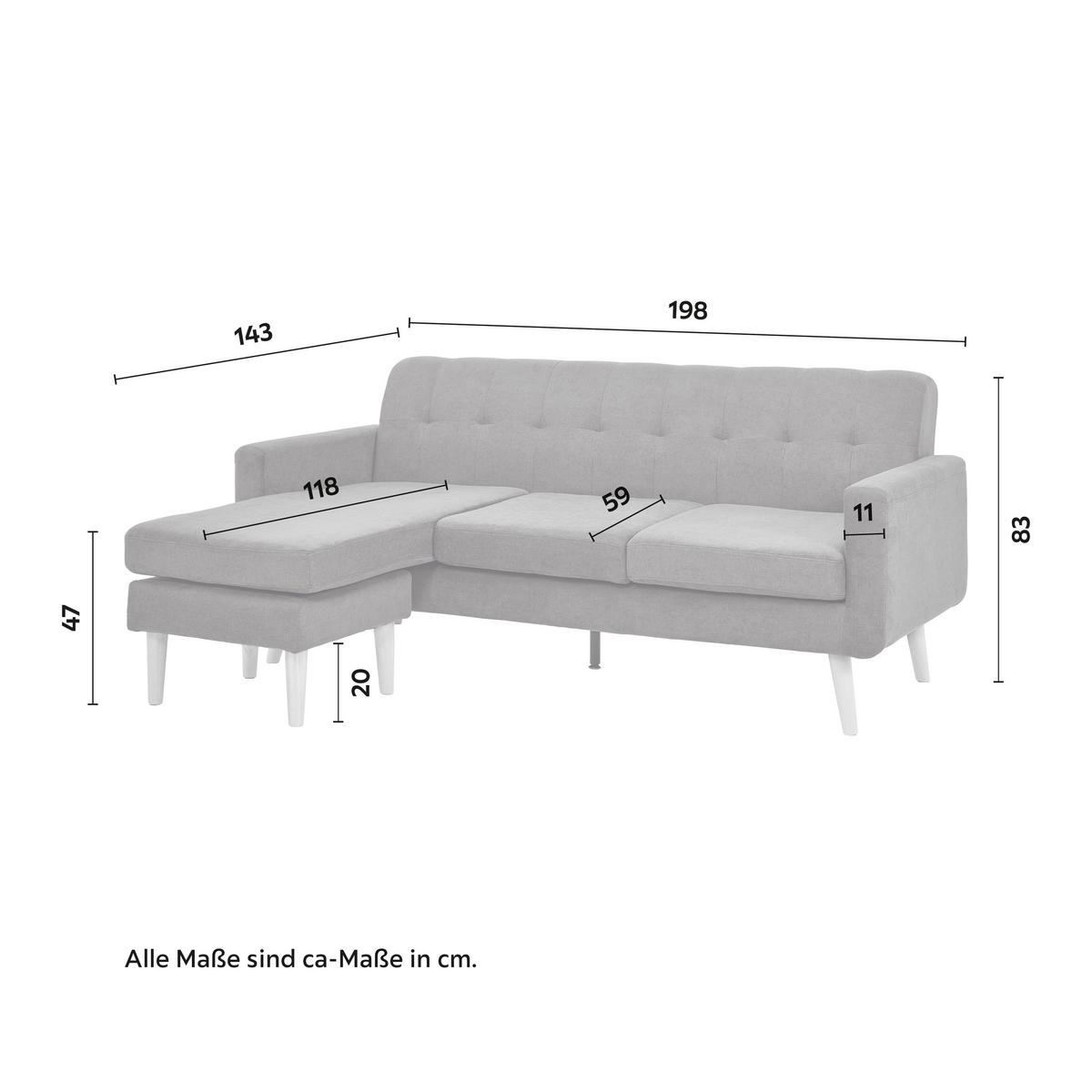 COLțAR TAMARA - gri închis, Modern, lemn/textil (198/83/143cm) - Bessagi Home