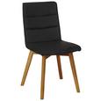 Stuhl in Braun - Schwarz, MODERN, Holz/Textil (44/87/55,5cm) - Based Stuhl in Braun - Schwarz, MODERN, Holz/Textil (44/87/55,5cm) - Based