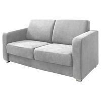 Schlafsofa Mia Silberfarben Mikrofaser - Chromfarben/Silberfarben, Design, Kunststoff/Textil (159/88/87cm) - Livetastic