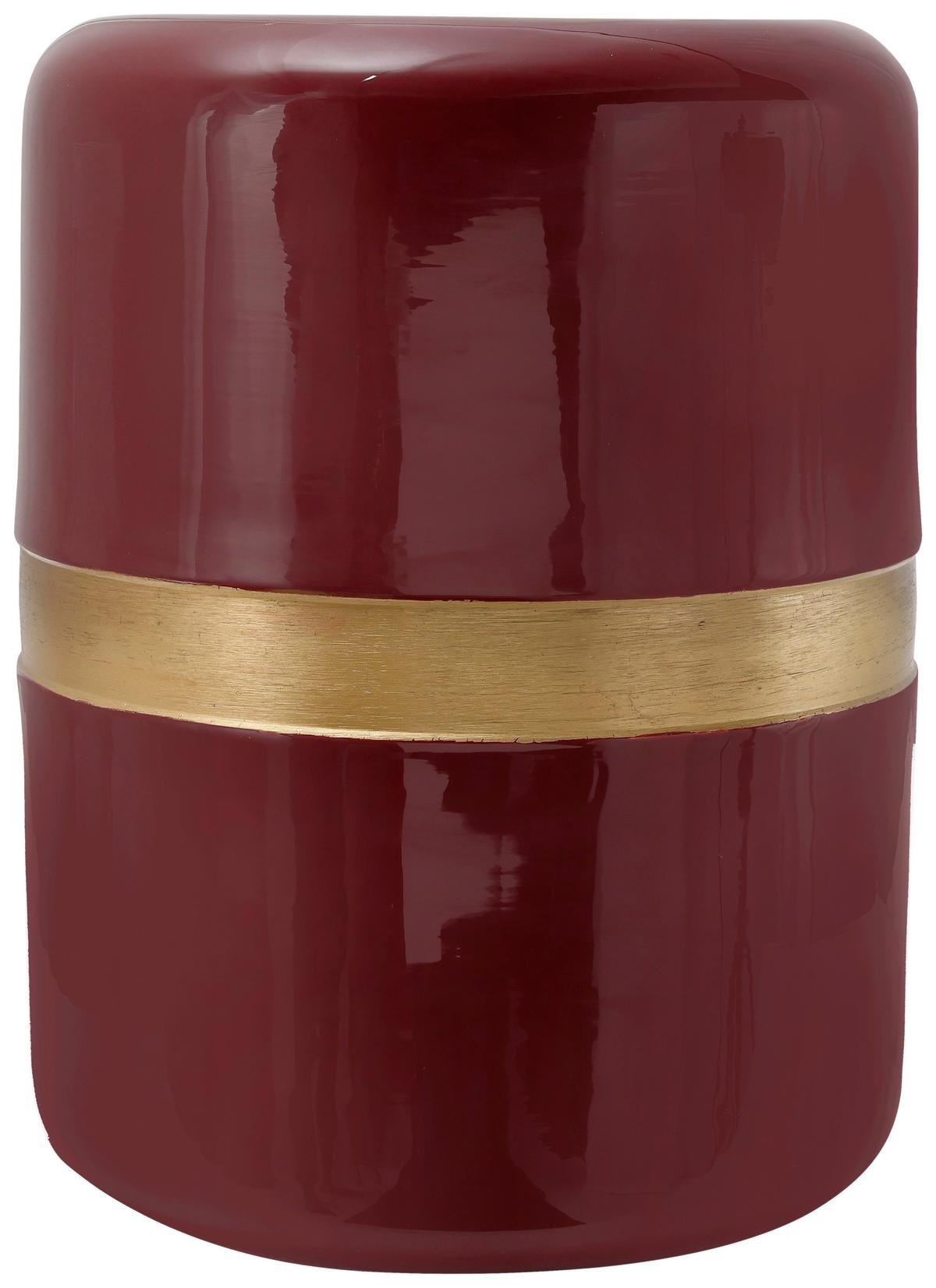 BEISTELLTISCH ART DECO 475 PFLAUME - Pflaume/Goldfarben, Design, Metall (36/47cm) - Kayoom