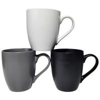 Cană pentru cafea Biggy - alb/negru, Modern, ceramică (9,7/11,7cm) - Mömax