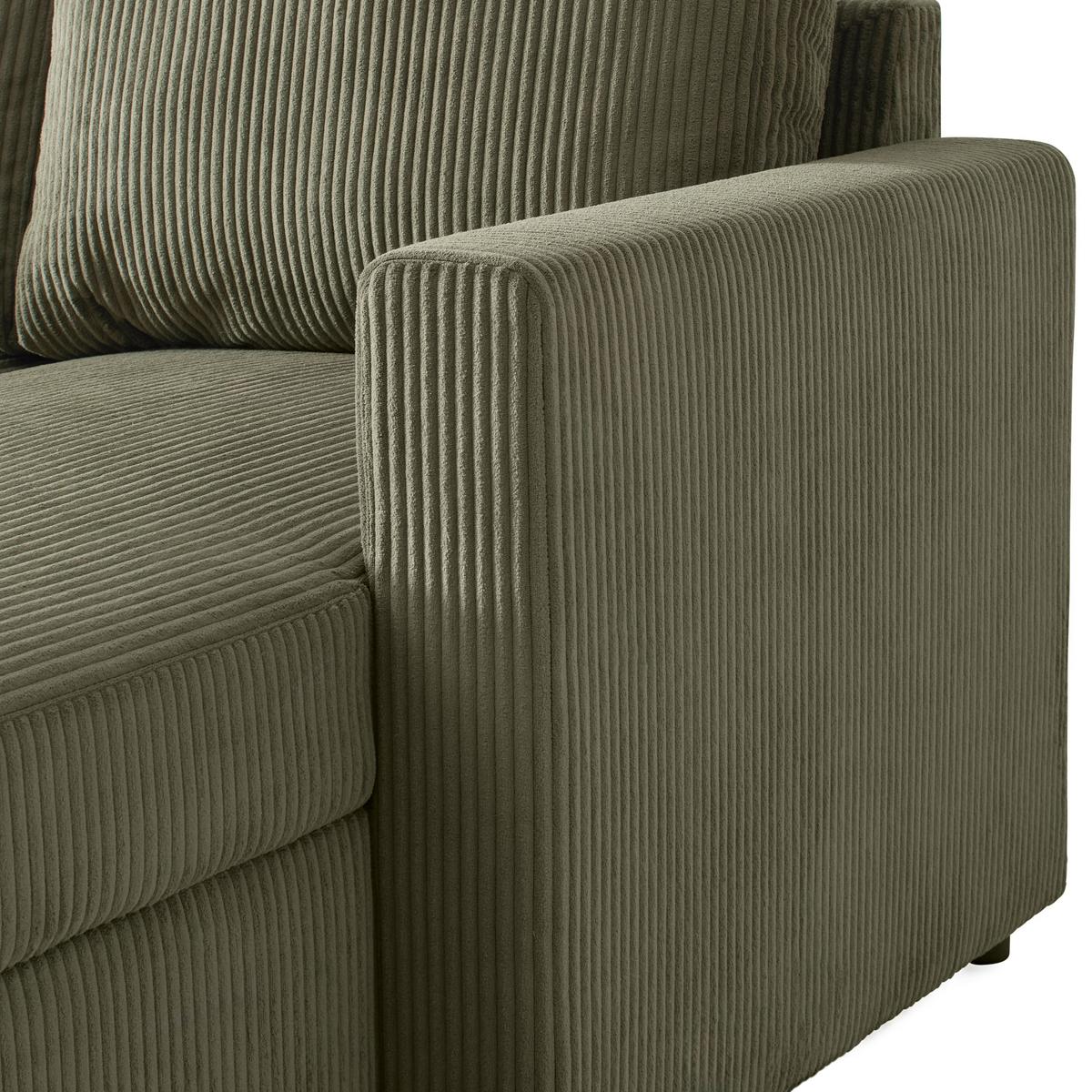 Sarokkanapé Martina - zöld, Modern, faalapú anyag/textil (204/276/146cm) - Mömax